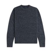 Blå Boucle Crew Neck Sweater