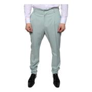 Mintgrønne Skinny Dress Pants med Logo