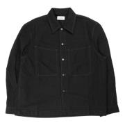 Sort Twisted Sleeve Boxy Overshirt