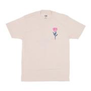 Klassisk Blomst T-shirt Creme Herre T-shirt