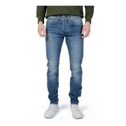 Mænds Blå Slidte Jeans