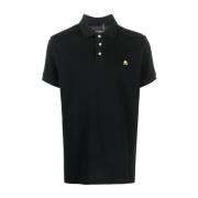 Sort Polo Shirt Bomuld Pique Logo