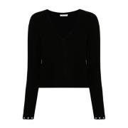 Sort Uld V-Hals Sweater