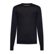 Silke sweater med broderet logo