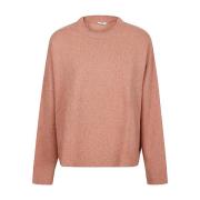 Klassisk Pink Crewneck Skjorte