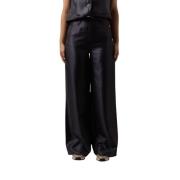 Satin Finish Wide Leg Pants