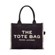 Sort Tote Taske Elegant Stor