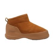 Cognac Ruskind Vinterstøvler Unisex Slip-On