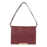 Burgundy Jumbo Chain Pouch Taske