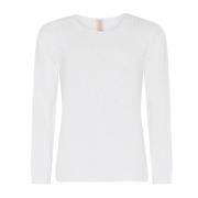 Oversize Tapeyarn Pullover Bluse Off-White