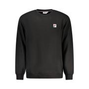 Sort Bomulds Sweatshirt med Logo