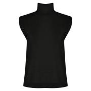 Lurex Jersey High Neck Top