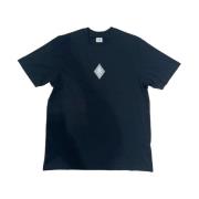 Sort Letvægts Jersey T-shirt med Trykt Logo