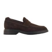 Brun Ruskind Loafers Elegant Stil