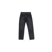 Sort Tapered Jeans - Italiensk Fremstillet