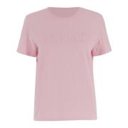 Bomuld Crew Neck T-shirt Pink Logo