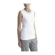 Stretch jersey top med Punto Luce kant