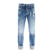 Logo Printet Distressed Jeans