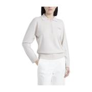 Silke, uld og kasjmir polo hals sweater