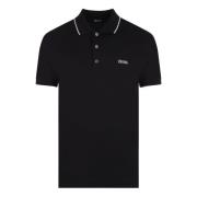 Sort Polo Skjorte med Logo Broderi