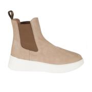 Beige Ruskind Slip-On Sneakers