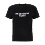 Sort Bomuld T-shirt