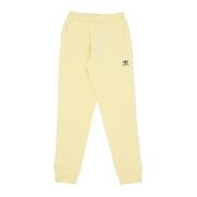 Gul Fleece Sweatpants Elastisk Talje