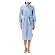 Belted Cotton Oxford Shirtdress