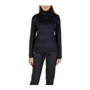 Sort Viskose Blandingsstrik Sweater