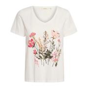 V-Neck T-shirt med frontprint