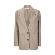 Beige Bomuld Blazer