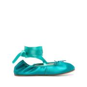 Teal Blue Slip-On Flade Sko