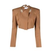 Kort Uld Wrap Blazer