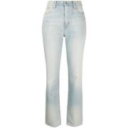 Japanske højtaljede straight-leg jeans