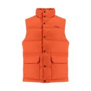 Quiltet Uldblanding Gilet, Orange