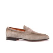 Suede Slip-On Loafers Almond Toe