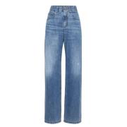 Lysblå High-Waisted Denim Jeans