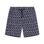 Midnight Navy Geo Tile Strik Shorts