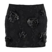 Floral Mesh Mini Skirt