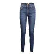 Blå Denim Dame Jeans 5-Lomme