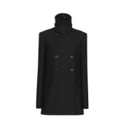 Skræddersyet uld gabardin peacoat