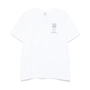 Hvid Logo Print T-shirts og Polos