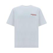 Monogram Bomuld T-shirt med Ribbet Crew Neck