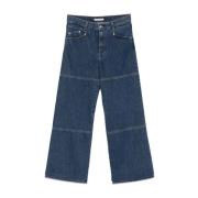 Blå Flare Work Jeans