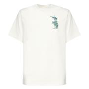 Hvid T-shirt med Equestrian Knight Design