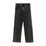 Sort Bomuld Elastisk Talje Jeans