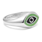 Men's Sterling Evil Eye Signet Ring