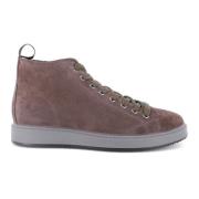 Brun Ruskind Mid-Cut Sneakers