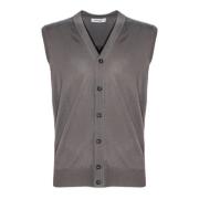 Brun Uld V-Hals Vest