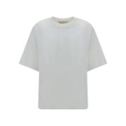 Bomuld Ribbet T-shirt Monokrom Oversize Pasform